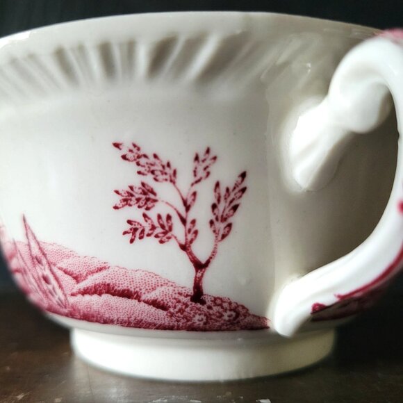 Vintage Warwick Tudor Rose Cream Soup Bowl Double Handled Bouillon Cup - Picture 4 of 10